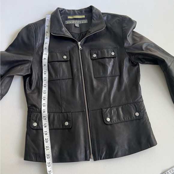 KENNETH COLE Genuine leather Moto coat - Picture 5 of 8